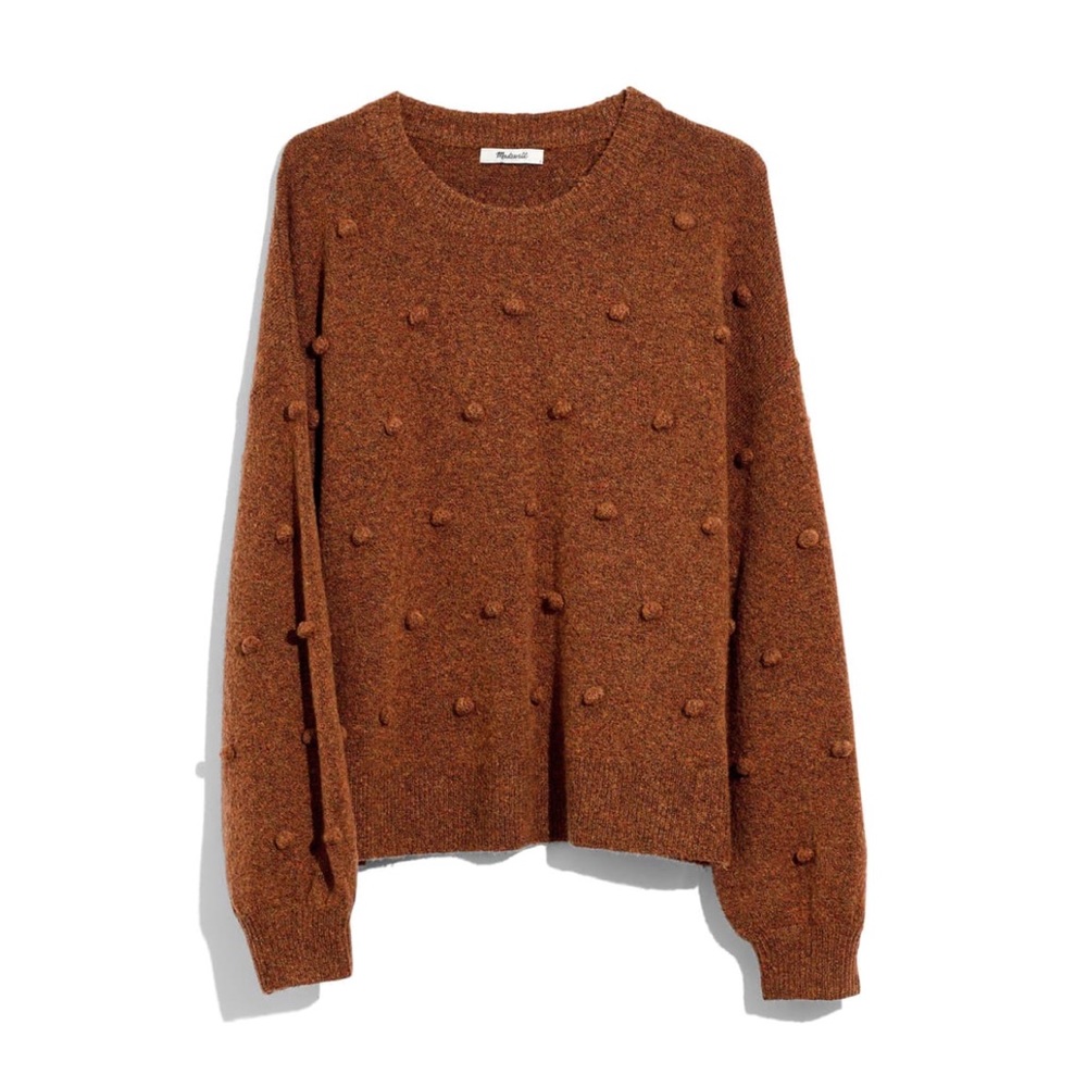 MADEWELL Brockton Bobble Sweater In Heather Cider - Picture 3 of 8